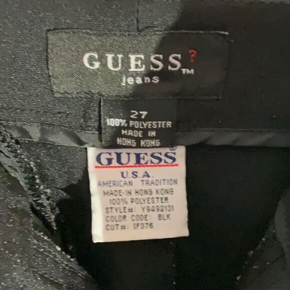 Guess Jeans Wide Puddle Cuff Leg, Black. Size 27 - Picture 5 of 9